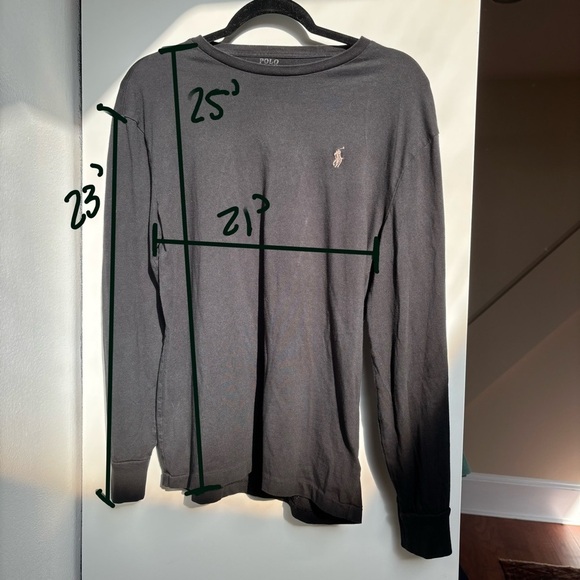 Polo by Ralph Lauren Men's Black Long Sleeve Shirt - Picture 2 of 5